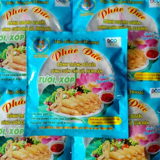 BÁNH TRÁNG BÒ BÍA ĐẬU XANH 18Cm - 80g - 25 Cuốn