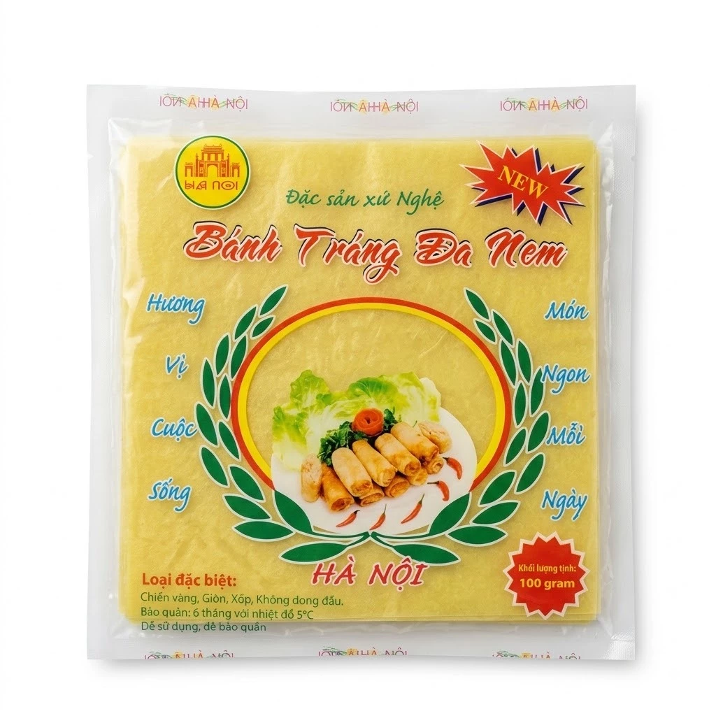 Bánh Tráng Đa Nem Phúc Đức Food 100g Dùng Cuốn Nem Chả Giò