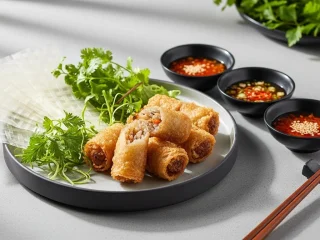Bánh Tráng Rế Cuốn Chả Giò Chay Phúc Đức – 3 Công Thức Nước Chấm 