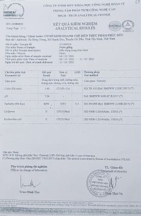 KẾT QUẢ KIỂM NGHIỆM SẢN PHẨM