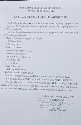 KẾ HOẠCH KIỂM SOÁT CHẤT LƯỢNG